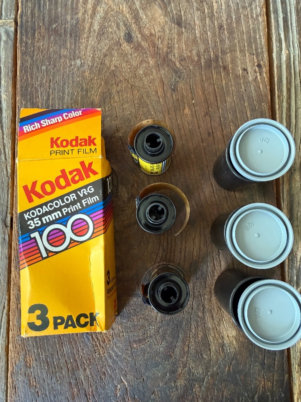 Vintage Unused Kodak Kodacolor VR-G 35mm color print film (ISO 100)  3-pack